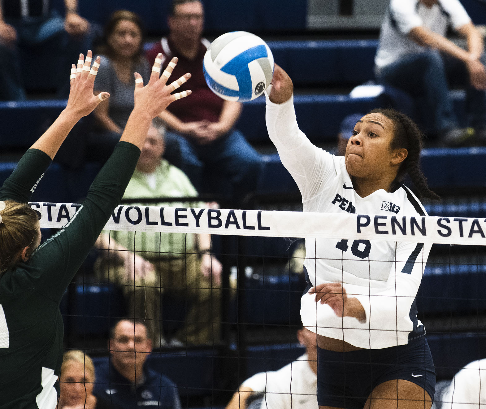 Women's Volleyball vs. Michigan State, Gray (16) Spikes